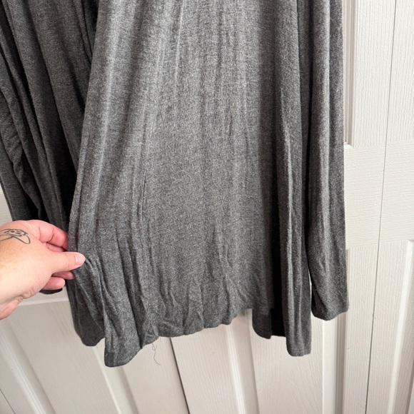 Front of Closet gray long sleeve open front cardigan size 3XL - Picture 2 of 5